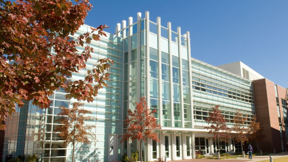 Outside of white building